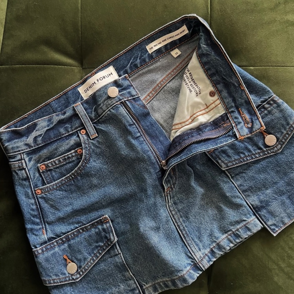 Denim Forum Classic Blue Jean Skirt